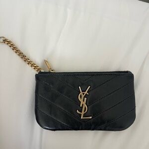 Saint Laurent Monogram Quilted Leather Key Pouch